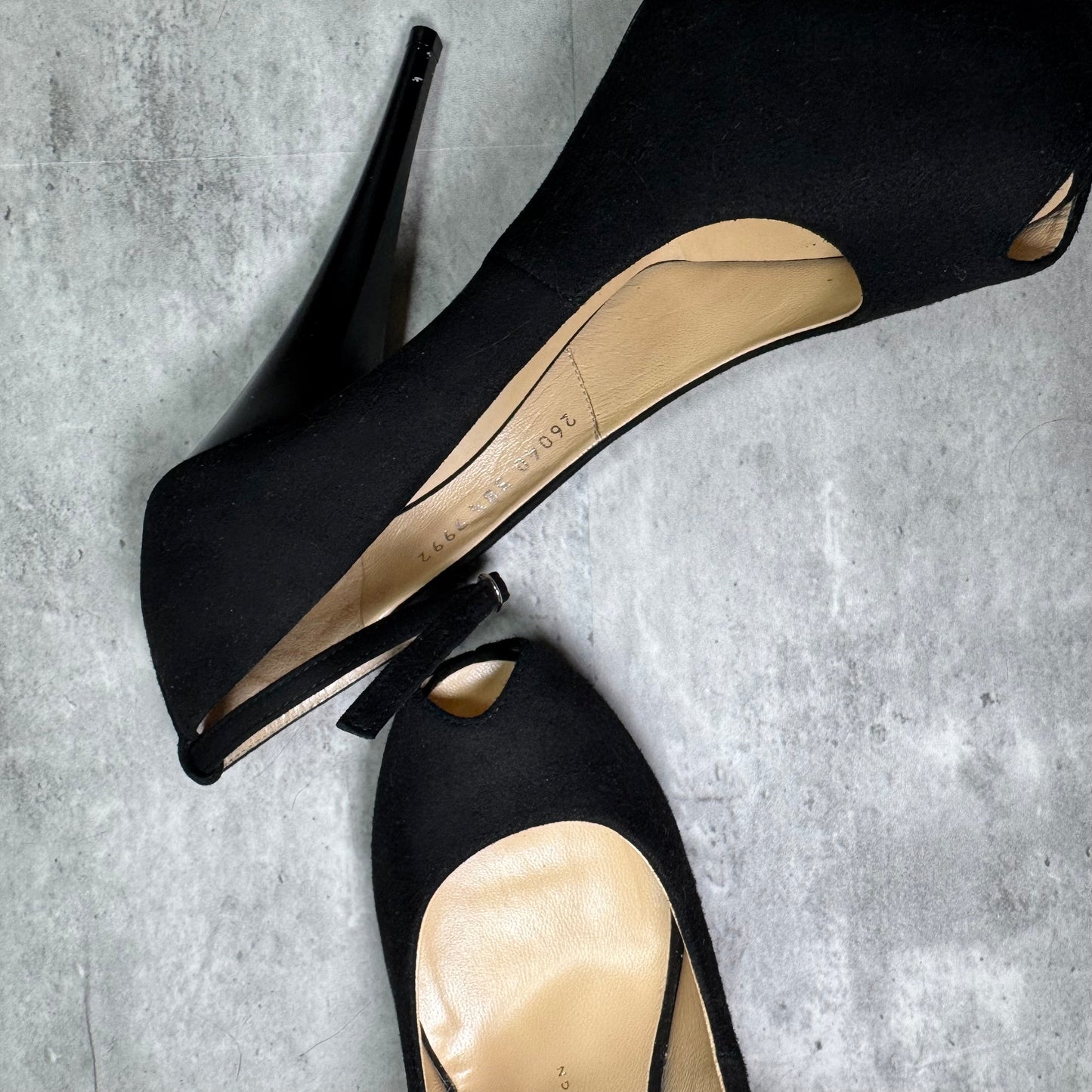 Giuseppe Zanotti Black Peep Toe Platform Heels – Ankle Strap & Buckle Detail, Size EU 38.5 (US 8.5)