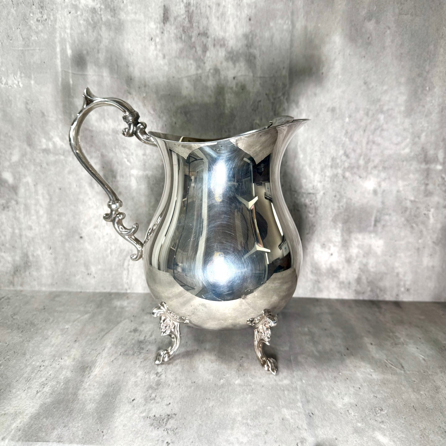 English Silver MFG Corp large silver pitcher