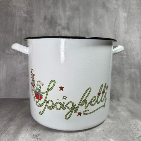 Vintage Braun & Kemmler White Enamel Spaghetti Pot – Made in Germany