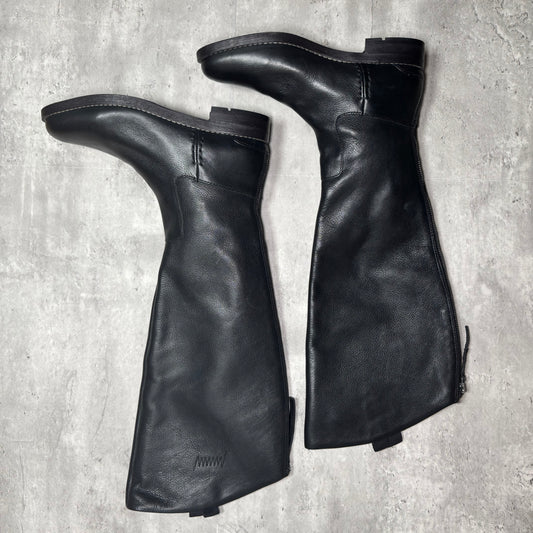 Franco Sarto Leather Tall Riding Boots – Back Zipper Detail, Size 8