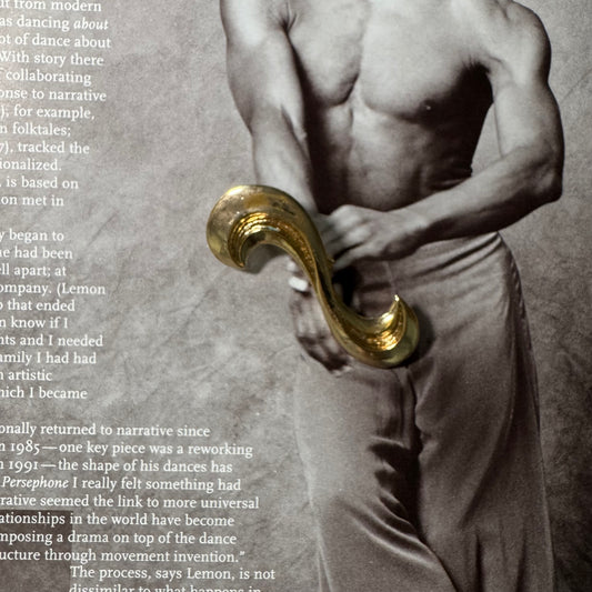 Vintage Gold "S" Shape Brooch