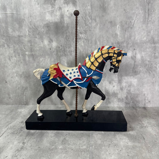 Hamilton Collection “The Patriotic Horse” – Art of the Carousel Figurine, 5th in Series, Limited Edition