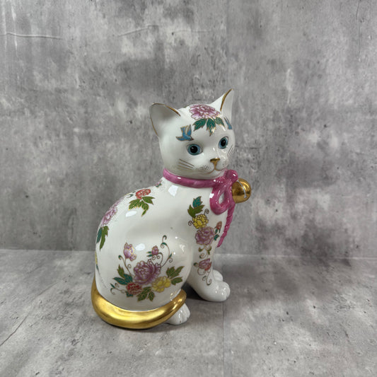 Franklin Mint “Royal Kitten of Prosperity” – Hand-Painted Porcelain Figurine by Yuki Morioka