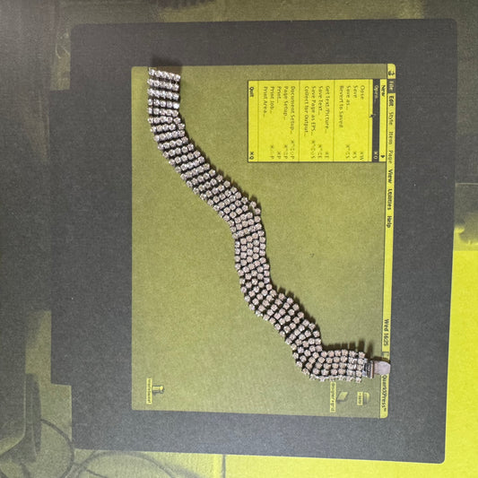 Vintage 2mm Rhinestone Slide Bracelet with Hidden Clasp