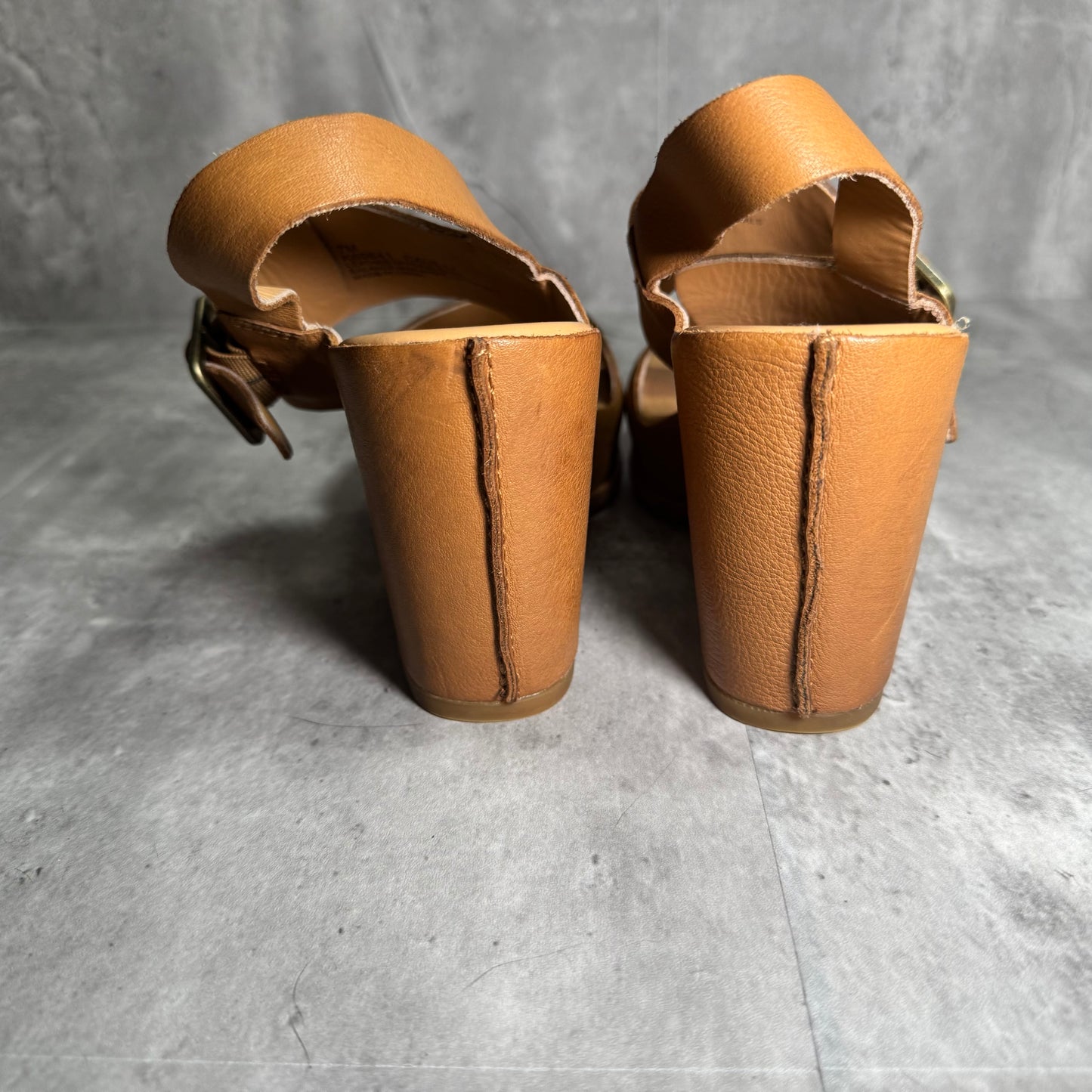 Vintage Kork-Ease San Carlos Leather Platform Sandals – Caramel Brown, Size 7