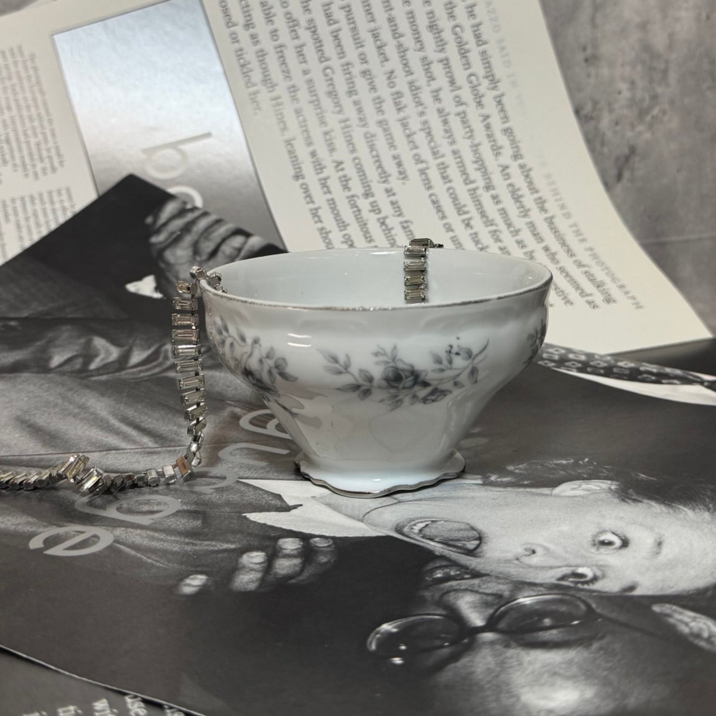 “Blue Dawn” Delicate China Teacup – Floral Design with Soft Vintage Charm