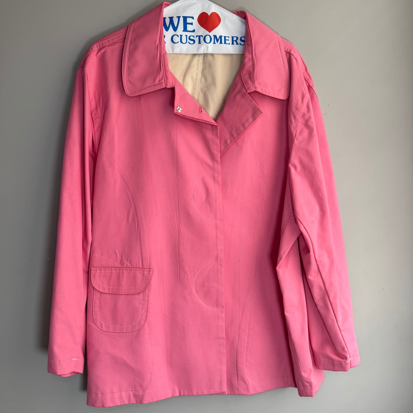 DKNY Pink collard Raincoat