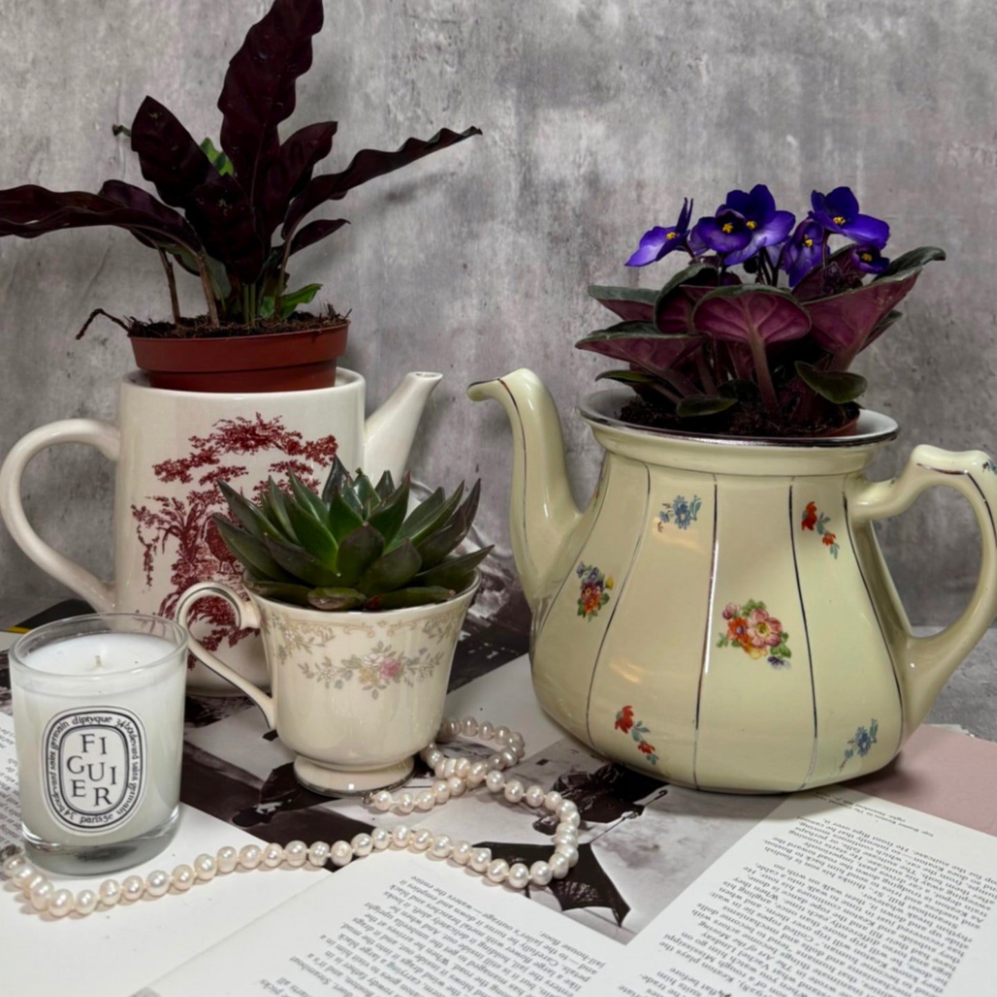 Classic Ceramics “California Pantry” Red Rooster Teapot