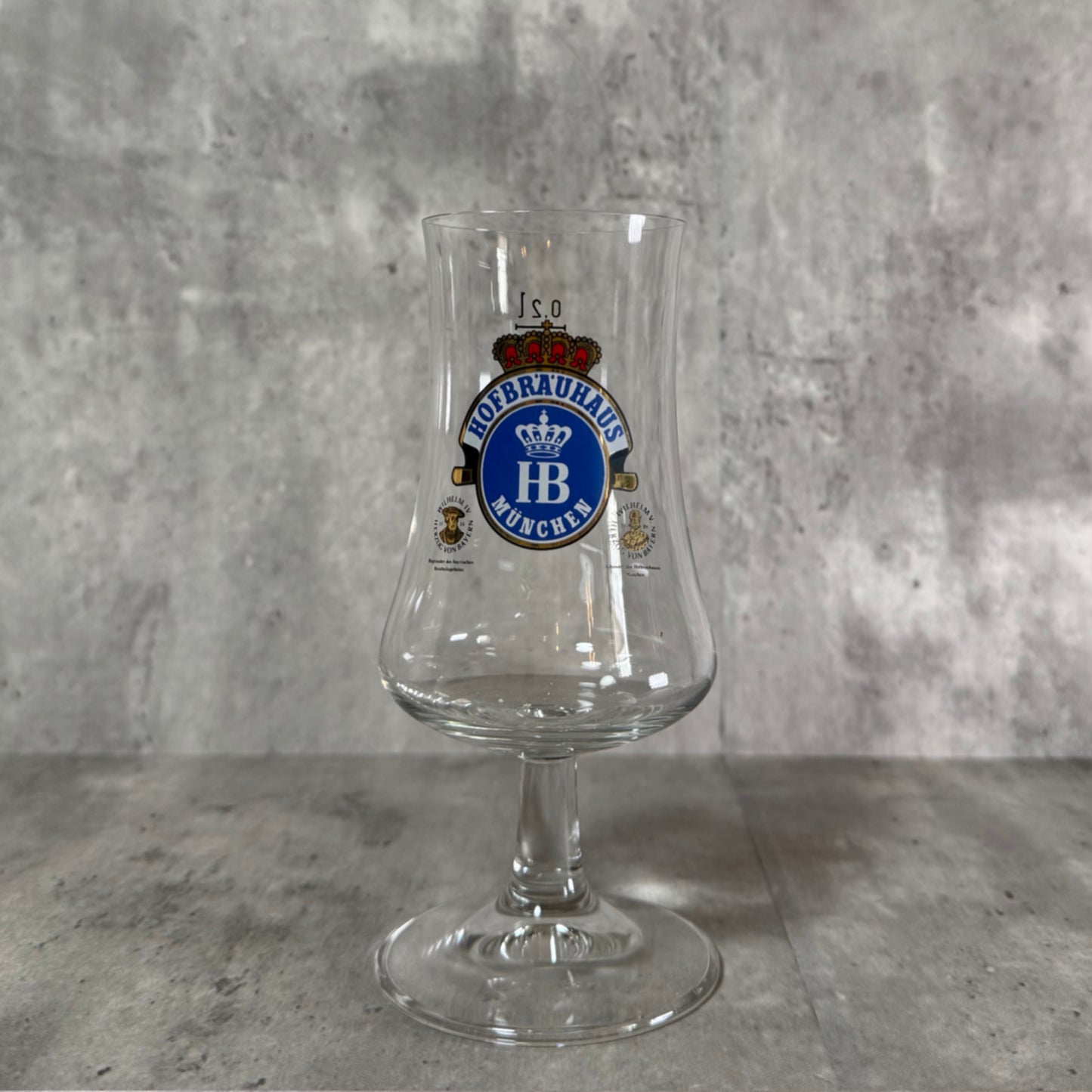 Set of 2 Hofbräuhaus München 0.2L Beer Glasses – Traditional German Brewery Logo