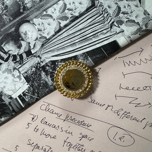 Vintage Gold Napoleon Coin Brooch