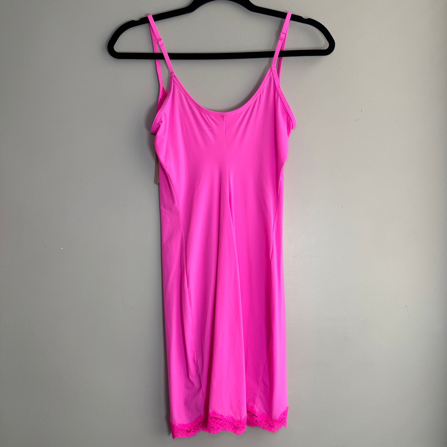 Skims Fits Everybody Slip Dress in Neon Pink (NWT, Size M)