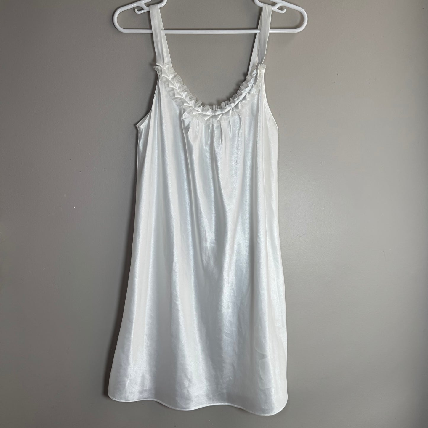 Oscar de la Renta Pink Label White Robe & Slip Set – Size S