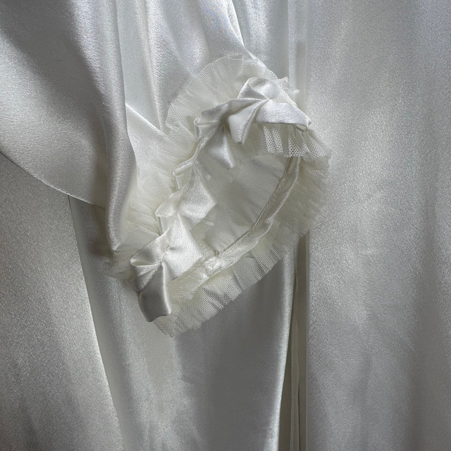 Oscar de la Renta Pink Label White Robe & Slip Set – Size S