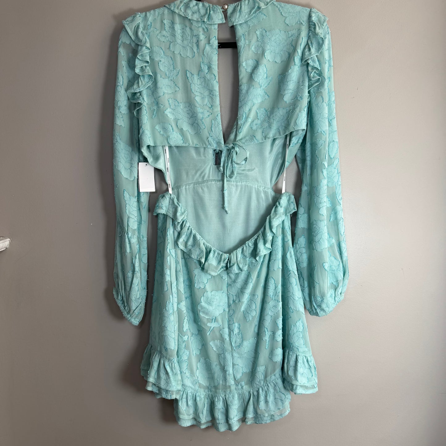 Rahi Seafoam Floral Ruffle Mini Dress – Size M