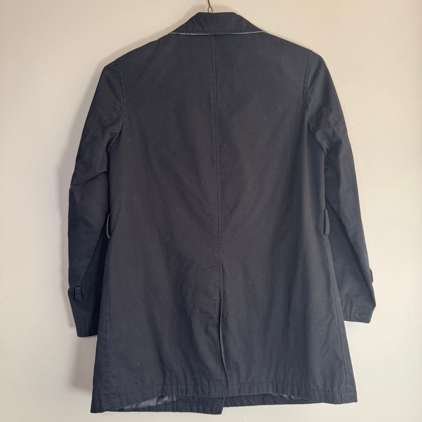 Burberry Navy Double-Breasted Trench Coat – Size M