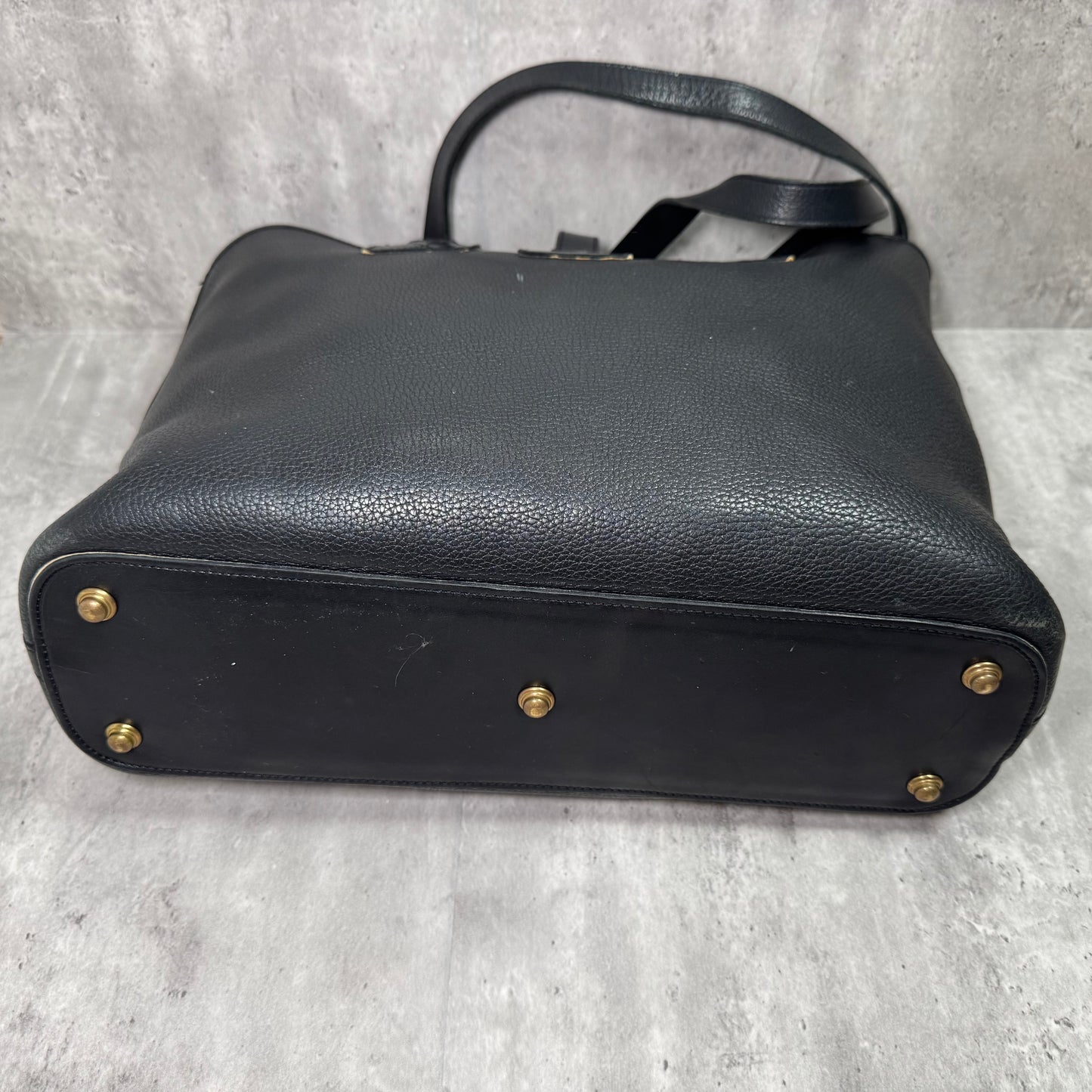 Vintage Dooney & Bourke Black Pebbled Leather Tote – Made in USA