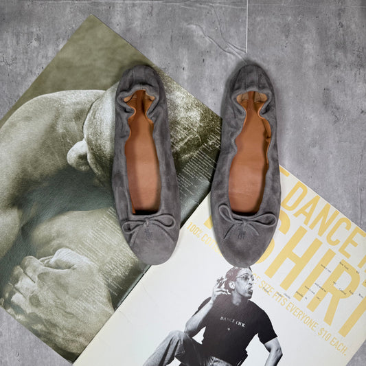 Polo Ralph Lauren Gray Suede Flats-Size 6B