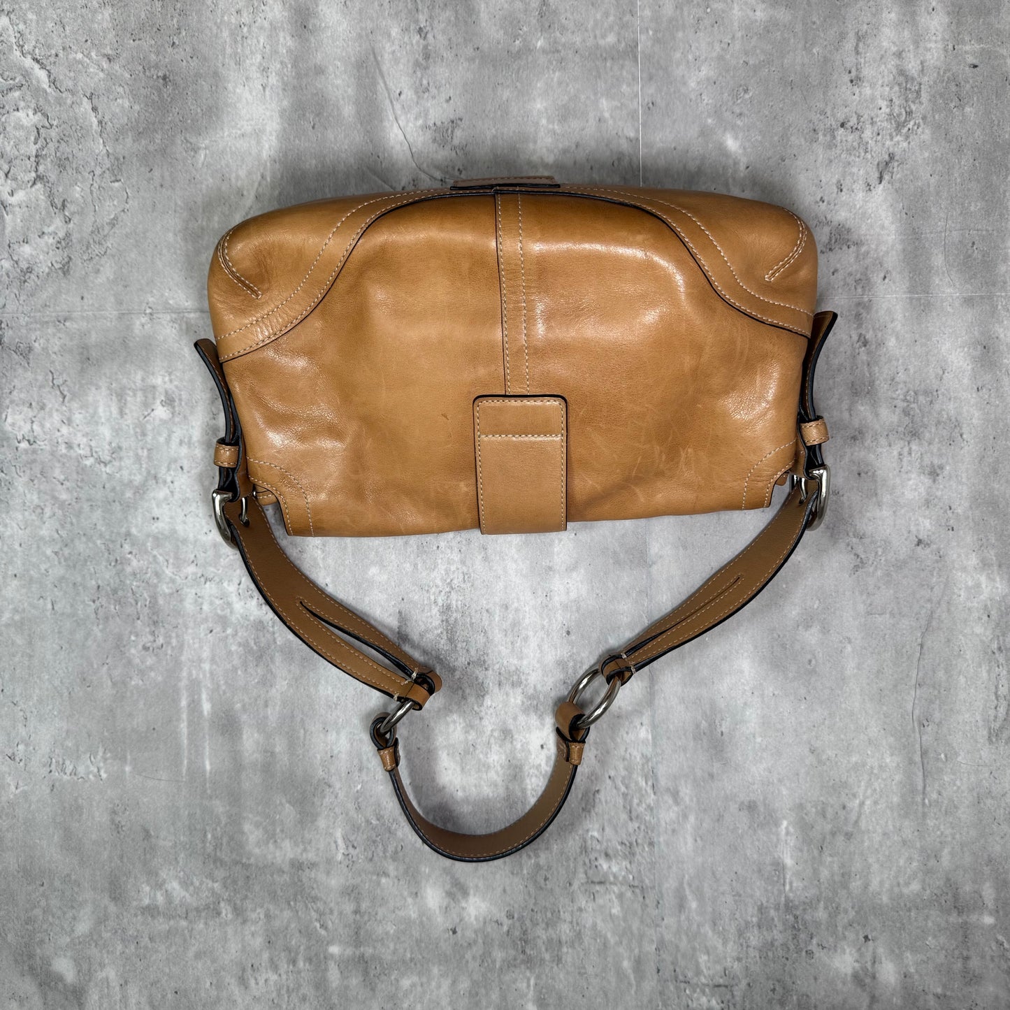 Coach Tan Leather Cargo Shoulder Bag – Style No. M0453-3653