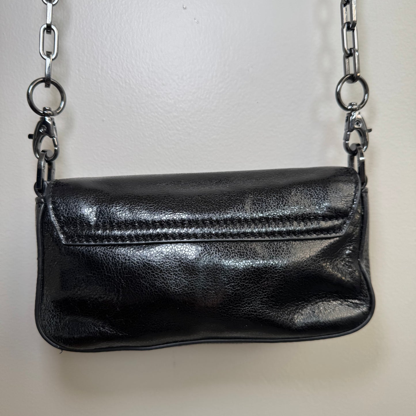 Tory Burch Glossy Black Mini Flap Bag