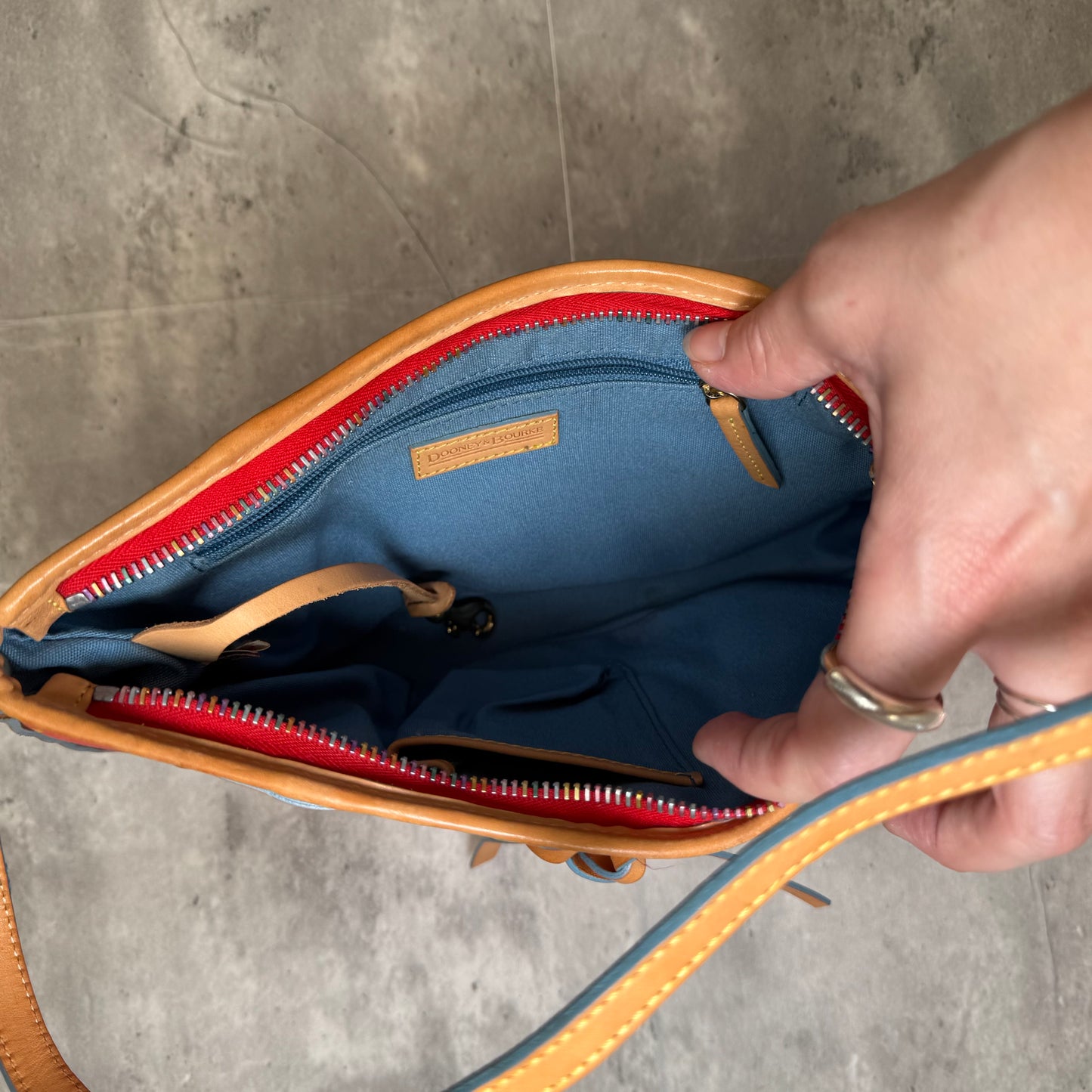 Vintage Dooney & Bourke Pink Monogram Shoulder Bag