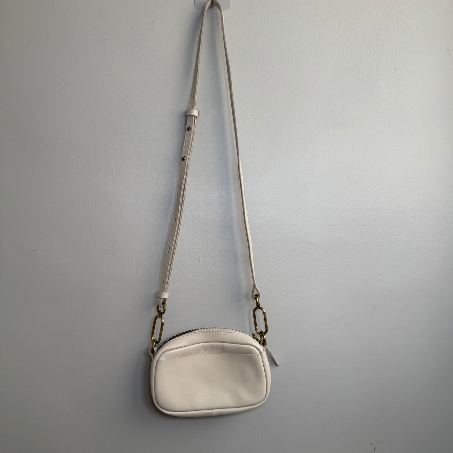 Madewell Cream leather crossbody bag