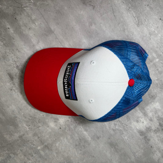 Patagonia Tricolor Logo Trucker Hat – Red, White & Blue Snapback
