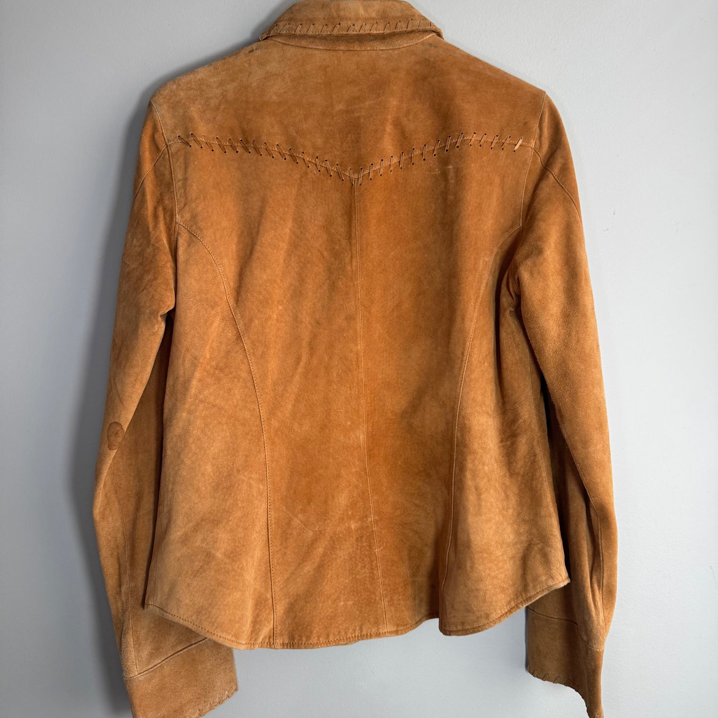 One 98 Nine Tan Suede Western Shirt – Size M