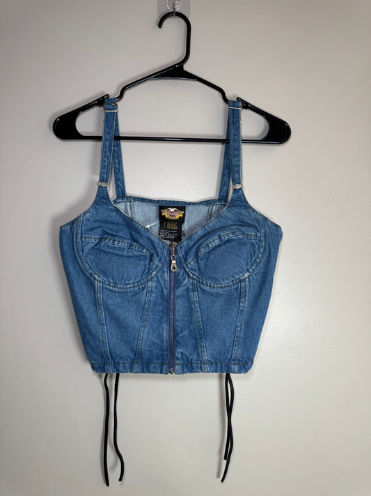 Harley-Davidson Denim Bustier Top – Size M