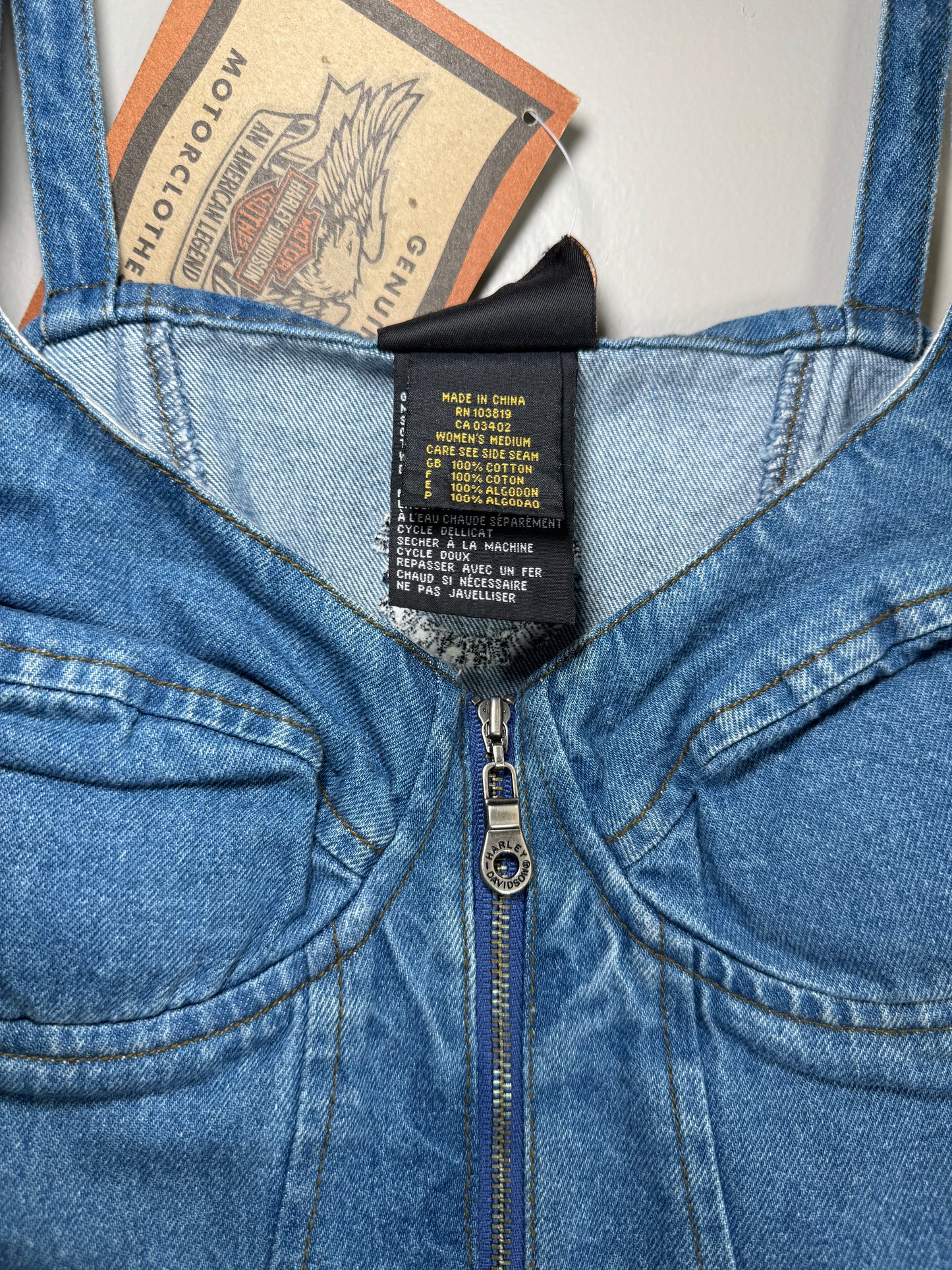 Harley-Davidson Denim Bustier Top – Size M