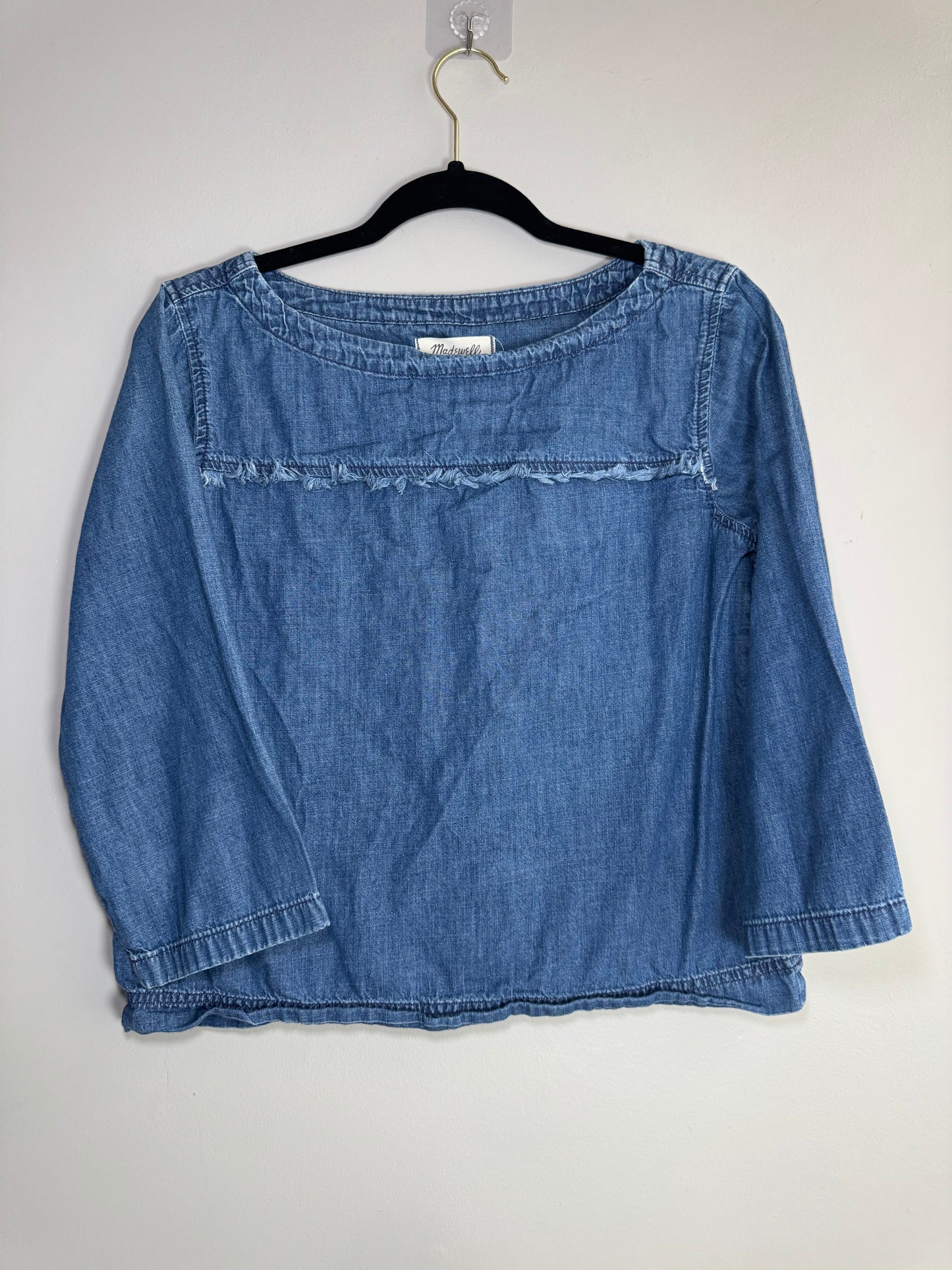 Madewell Denim 3/4 Sleeve Top – Size S