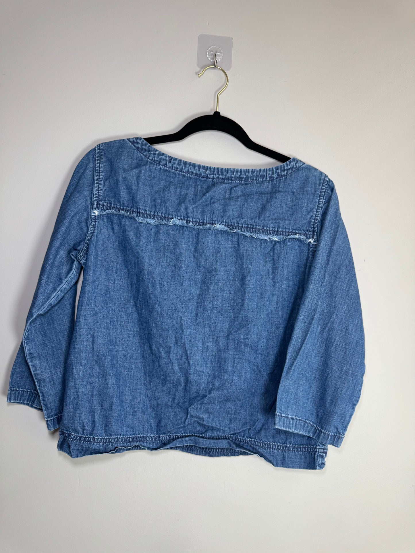 Madewell Denim 3/4 Sleeve Top – Size S