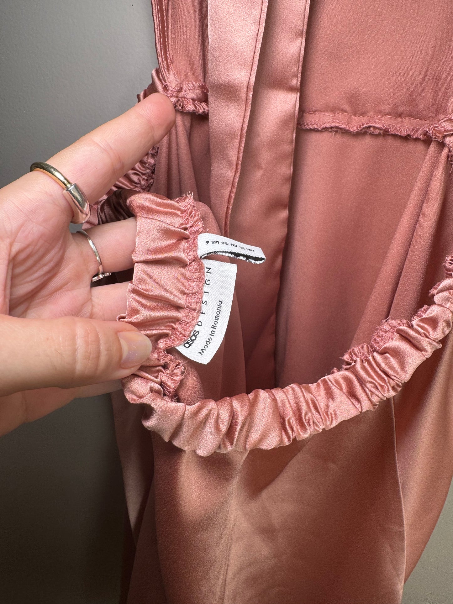 ASOS Pink backless cocktail Dress-Size 6