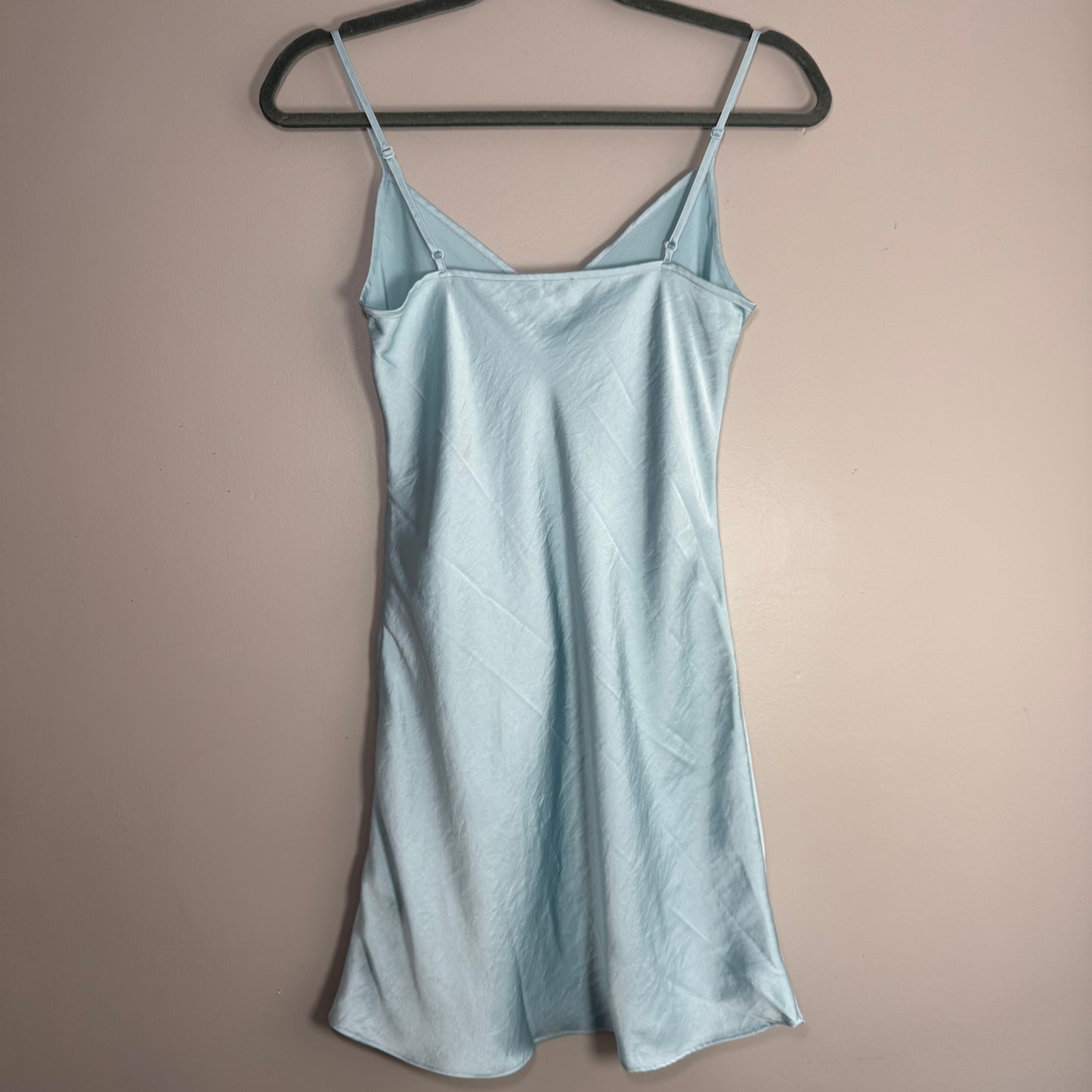 Wilfred Ice Blue Satin Slip Dress – Size XS