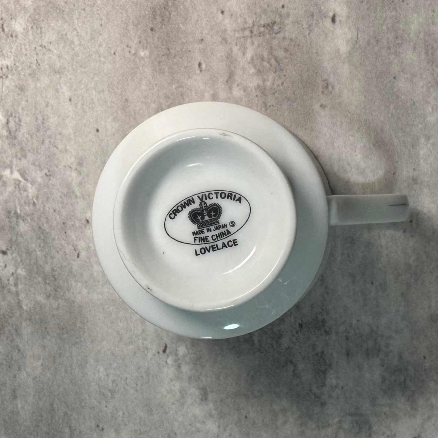 Crown Victoria “Lovelace” Teacup – Delicate China with Lace-Inspired Detail