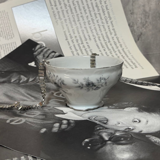 “Blue Dawn” Delicate China Teacup – Floral Design with Soft Vintage Charm