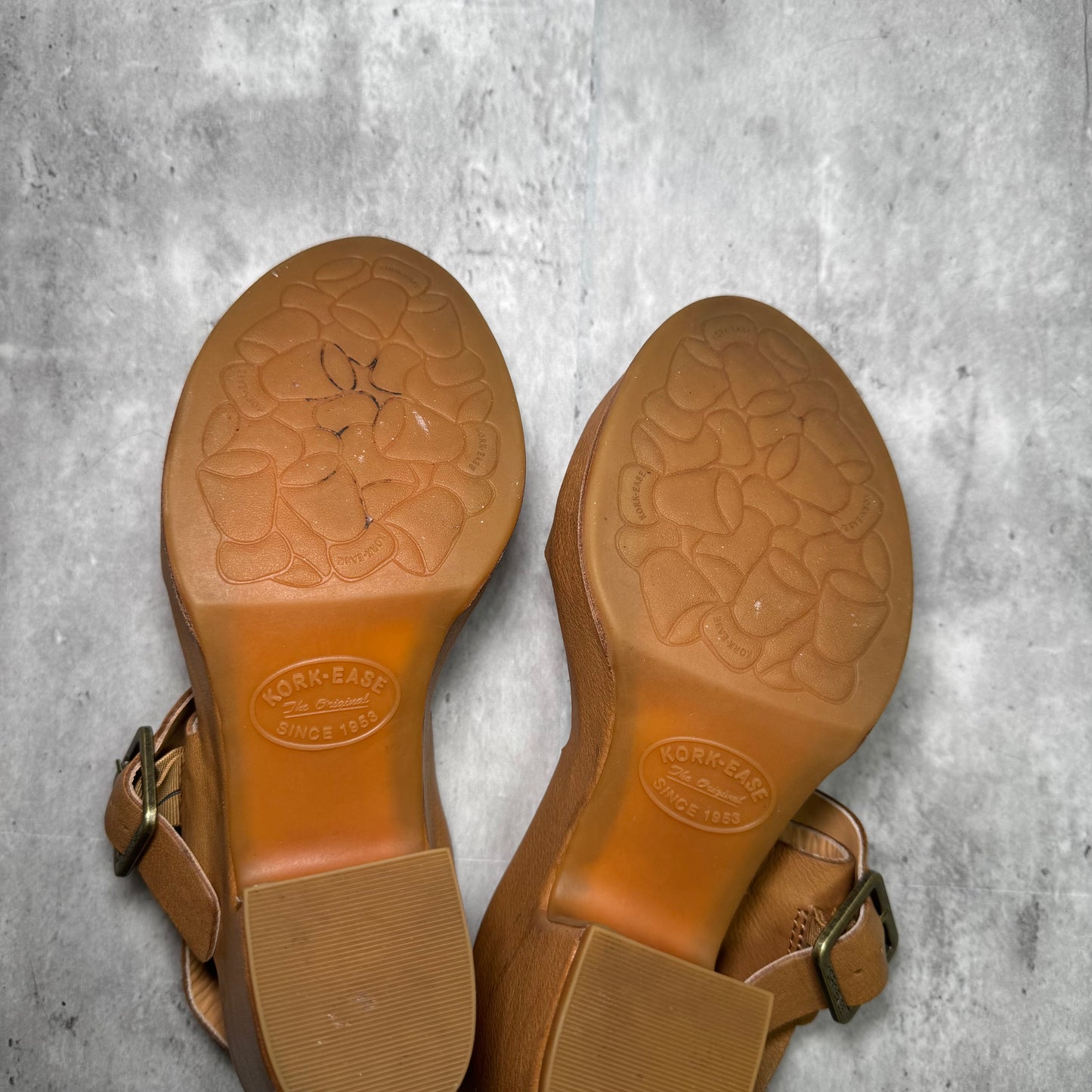 Vintage Kork-Ease San Carlos Leather Platform Sandals – Caramel Brown, Size 7