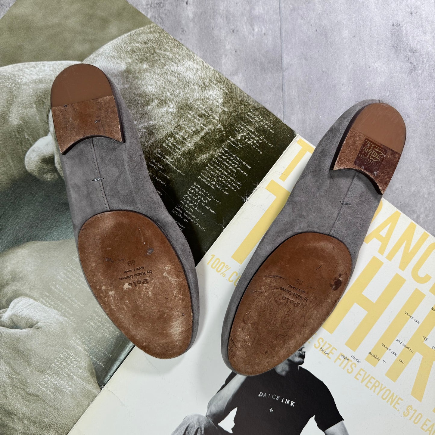 Polo Ralph Lauren Gray Suede Flats-Size 6B