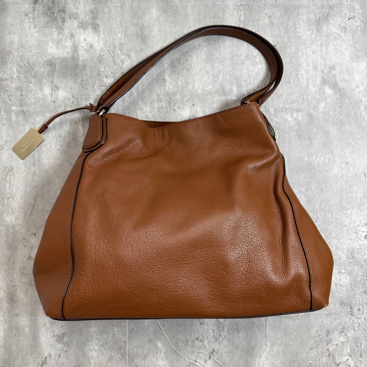 Coach Tan Pebbled Leather Hobo Bag – Slouchy Everyday Classic