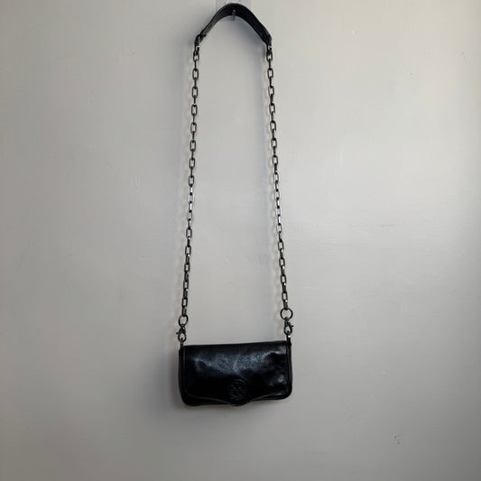 Tory Burch Glossy Black Mini Flap Bag