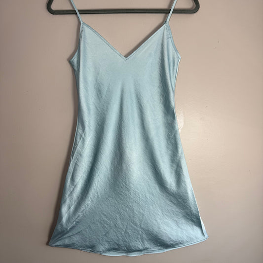 Wilfred Ice Blue Satin Slip Dress – Size XS